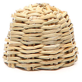 Beehive in wood and wicker for nativity h. 3,5cm