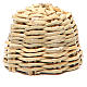 Beehive in wood and wicker for nativity h. 3,5cm s2