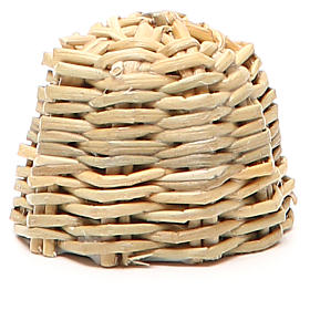 Beehive in wood and wicker for nativity h. 3,5cm