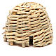 Beehive in wood and wicker for nativity h. 3,5cm s1