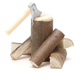 Accetta con legna 5x5x8 cm