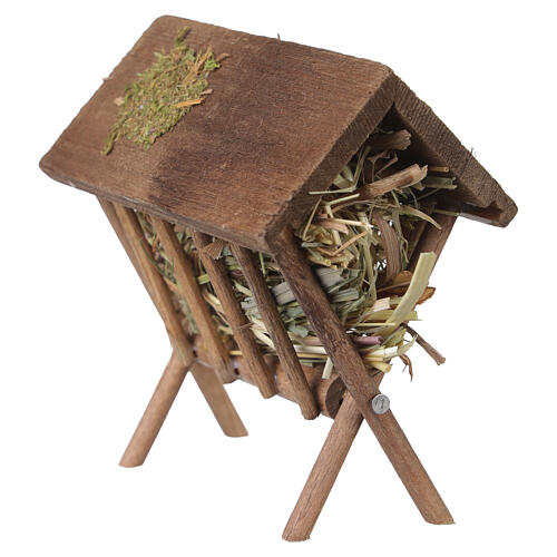 Rastrelliera con tetto e foraggio h. 7,5x4,5x7 cm 4