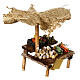 Workshop nativity with beach umbrella, vegetables 12x10x12cm s3