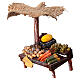 Workshop nativity with beach umbrella, vegetables 12x10x12cm s3