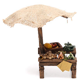 Stoisko z parasolem z warzywami 16x10x12 cm