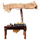 Banchetto salumi uova presepe 12 cm con ombrello 16x10x12 cm s4