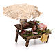 Workshop nativity with beach umbrella, cured meats 12x10x12cm s3