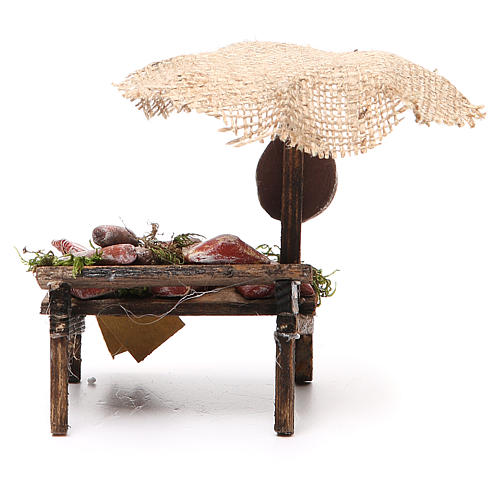 Stoisko z parasolem z wędlinami i mięsem 12x10x12 cm 4