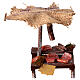 Banchetto salumi carne con ombrello presepe 12 cm 16x10x12 s1