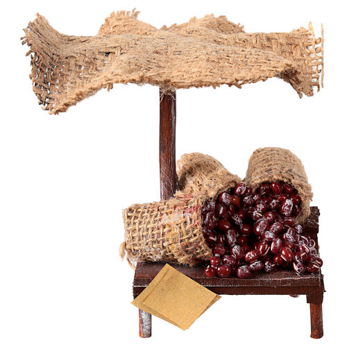 Bottega presepe con ombrello castagne presepe 12 cm 16x10x12 1