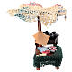 Negozio con ombrello pesce cozze 12x10x12 presepe 10 cm s1