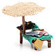 Stoisko z parasolem z rybami i małżami 12x10x12 cm s4
