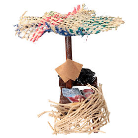 Bottega presepe ombrello pesce cozze presepe 12 cm 16x10x12