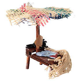Bottega presepe ombrello pesce cozze presepe 12 cm 16x10x12