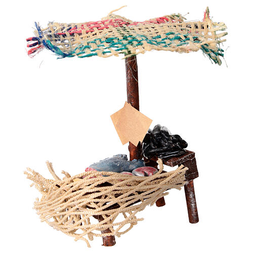 Bottega presepe ombrello pesce cozze presepe 12 cm 16x10x12 4