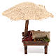 Banchetto con ombrello peperoncini 16x10x12 presepe 12 cm s1