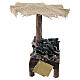 Banc de marché crèche avec parasol moules palourdes 12x10x12 cm s1
