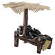 Negozio ombrello cozze vongole presepe 10 cm 12x10x12 s3