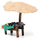 Stoisko z parasolem z małżami 16x10x12cm s2