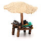 Nativity Bench mussels and clams and beach umbrella 16x10x12cm s3