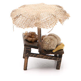 Cibo in miniatura presepe: Banchetto presepe con uova e ombrello 12x10x12 cm