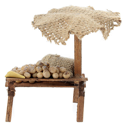 Nativity Bench with eggs and beach umbrella 12x10x12cm 4