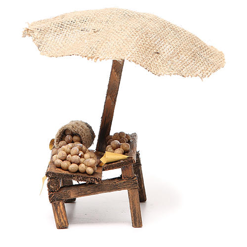 Nativity Bench with eggs and beach umbrella 16x10x12cm 2