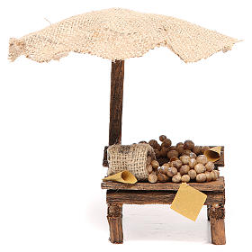 Nativity Bench with eggs and beach umbrella 16x10x12cm