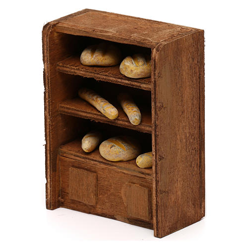 Półka z chlebem do szopki 10cm 2