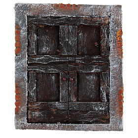 Portón para belén de madera 15x13 cm