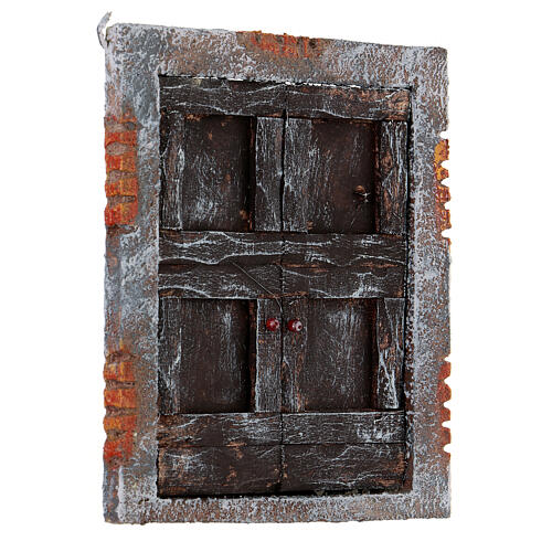 Portón para belén de madera 15x13 cm 2