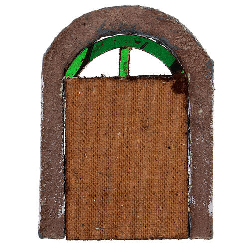 Tür mit Bogen für Krippe 18x12cm 3