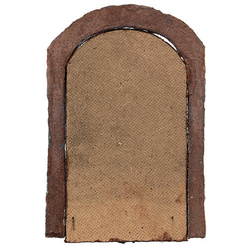 Front Door arched in wood for nativity 22x14cm 3