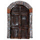 Front Door arched in wood for nativity 22x14cm s1