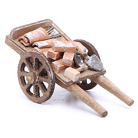 Neapolitanische Krippe: Karre des Maurers 6x11x5cm neapolitanische Krippe