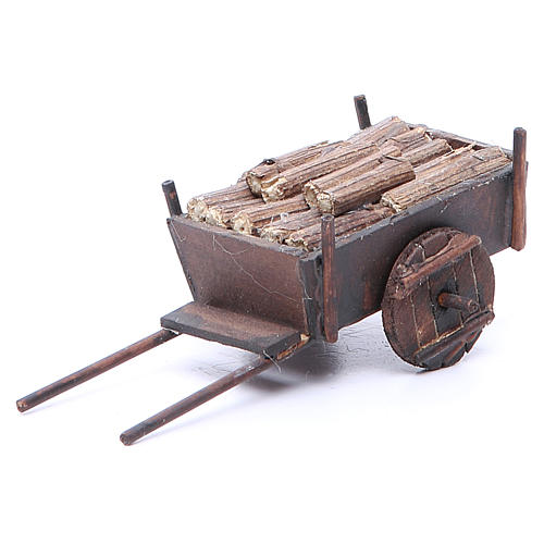 Carretto legname 5x13x7 cm presepe napoletano 1