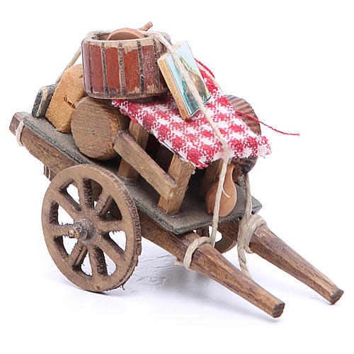 Carretto sfratto 9x12x7 cm presepe napoletano 2