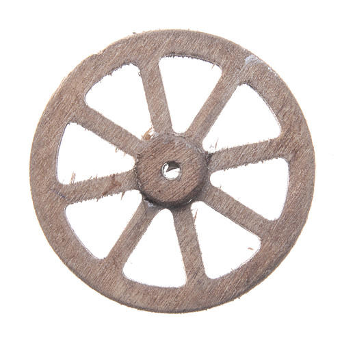 Wheel in wood measuring 5cm for Neapolitan Nativity 1