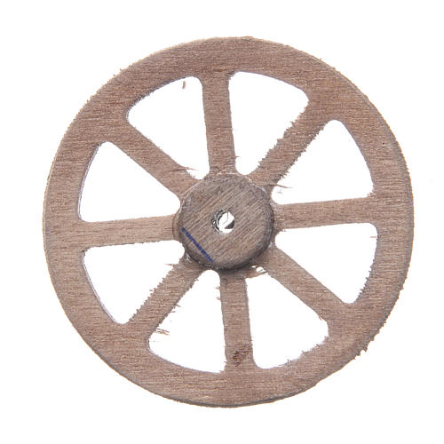 Roue en bois 5 cm crèche napolitaine 2