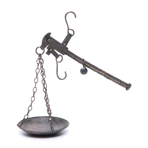 Laufgewichtswaage Metall 6cm neapolitanische Krippe 1