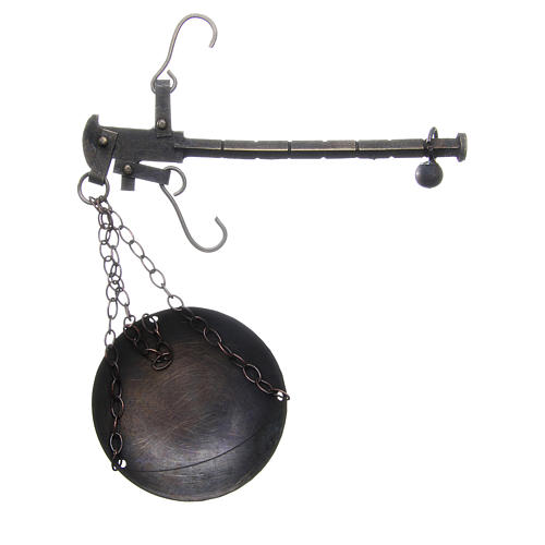Laufgewichtswaage Metall 6cm neapolitanische Krippe 2