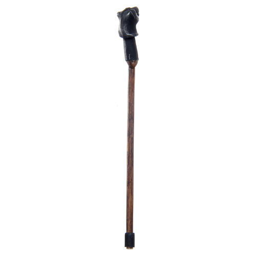Walking stick with lion head measuring 10cm for Neapolitan Nativity 1