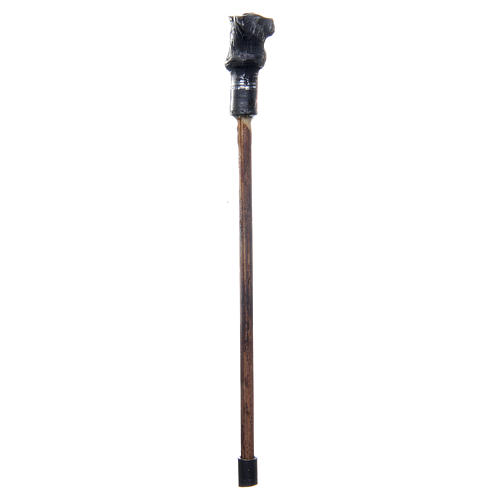 Walking stick with cat measuring 10cm for Neapolitan Nativity 1