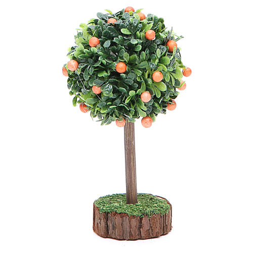 Orange tree for nativity scene in wood and resin 2