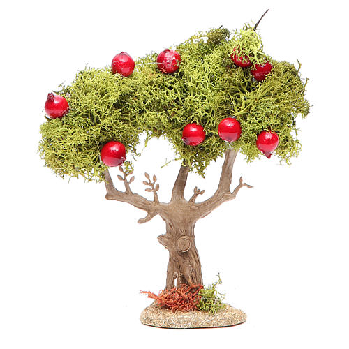 Apple tree for nativity scene in resin and lichens 1