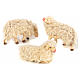 Conjunto 3 ovelhas com lã para presépio napolitano com figuras de 12 cm de altura média s2