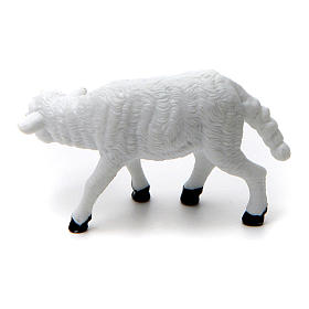 Nativity figurine, sheep in PVC 6 cm