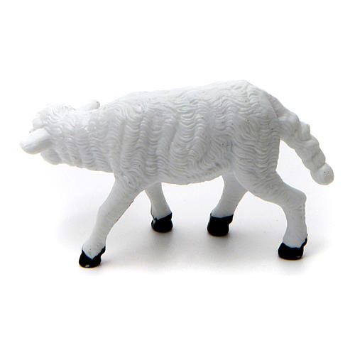 Nativity figurine, sheep in PVC 6 cm 2