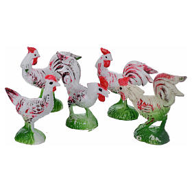 Galli e galline 5 pz 10 cm