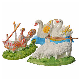 Animali presepe: Animalietti in coppia 3 pz presepe da 9 a 13 cm Animali presepe: Animalietti in coppia 3 pz presepe da 9 a 13 cm